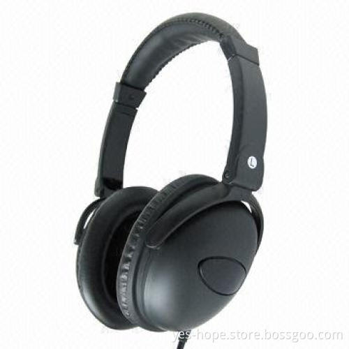 Aviation Noise-cancelling Headset with 40mm Driver Unit and 3.5mm Stereo Plug